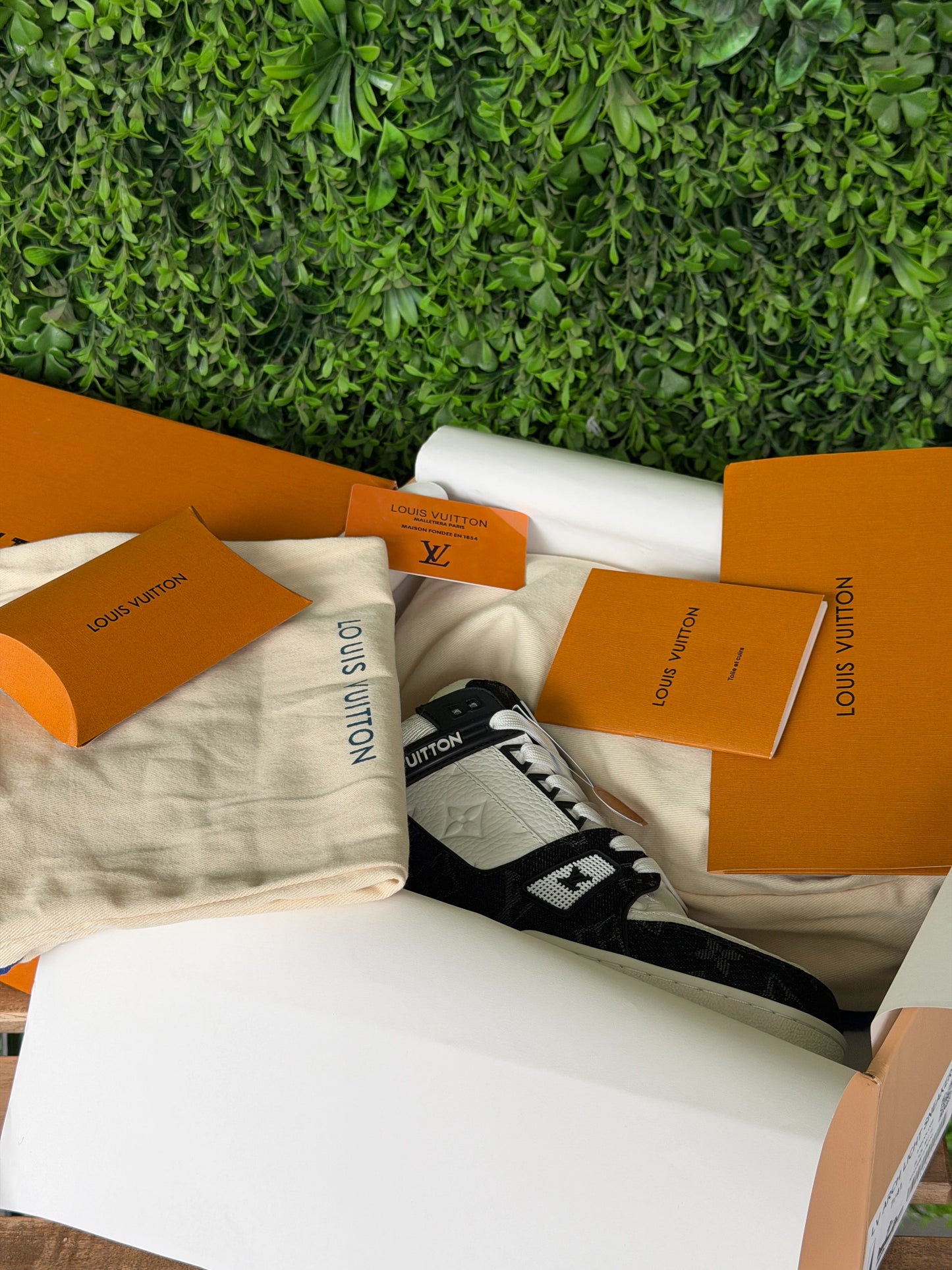 LV Louis Vuitton Trainer Black & White